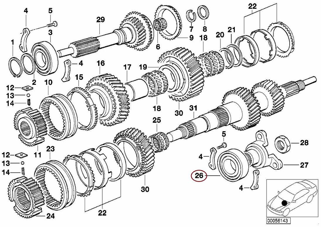 Manual Trans Output Shaft Bearing